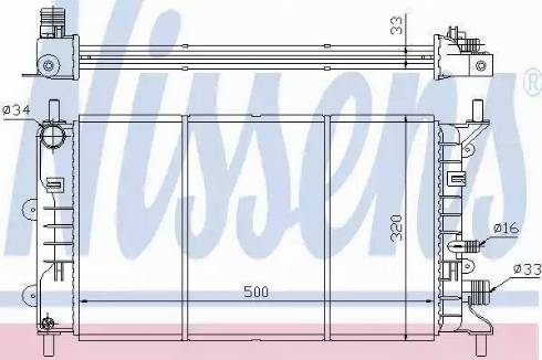 Nissens 62162 - Радиатор, охлаждане на двигателя vvparts.bg