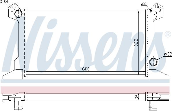 Nissens 698524 - Радиатор, охлаждане на двигателя vvparts.bg