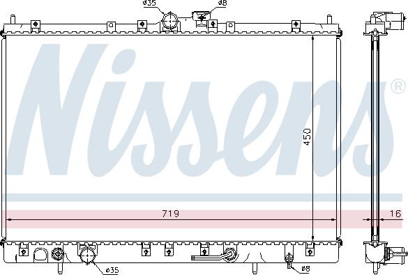 Nissens 628031 - Радиатор, охлаждане на двигателя vvparts.bg