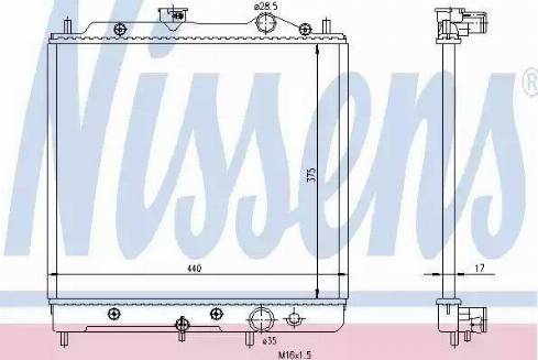 Nissens 62817 - Радиатор, охлаждане на двигателя vvparts.bg