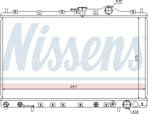 Nissens 62887 - Радиатор, охлаждане на двигателя vvparts.bg