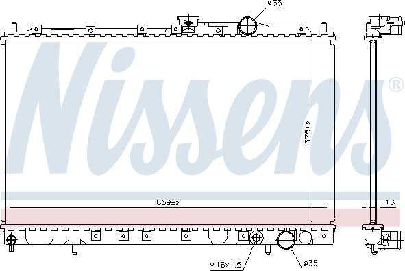 Nissens 62839 - Радиатор, охлаждане на двигателя vvparts.bg