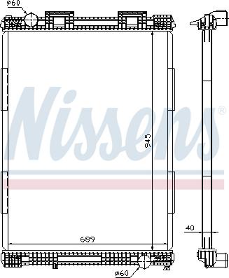 Nissens 628700 - Радиатор, охлаждане на двигателя vvparts.bg