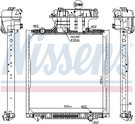 Nissens 62873 - Радиатор, охлаждане на двигателя vvparts.bg