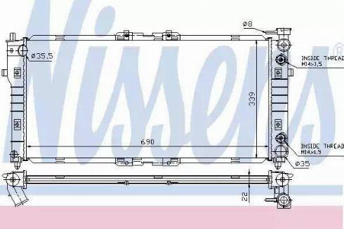 Nissens 62393A - Радиатор, охлаждане на двигателя vvparts.bg