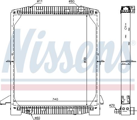 Nissens 62343A - Радиатор, охлаждане на двигателя vvparts.bg