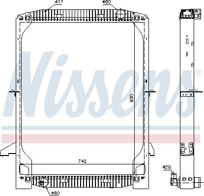 Nissens 62342A - Радиатор, охлаждане на двигателя vvparts.bg