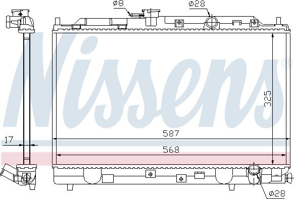 Nissens 62269 - Радиатор, охлаждане на двигателя vvparts.bg