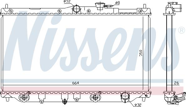 Nissens 622831 - Радиатор, охлаждане на двигателя vvparts.bg