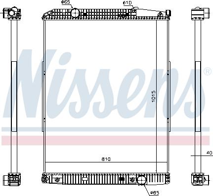 Nissens 627910 - Радиатор, охлаждане на двигателя vvparts.bg