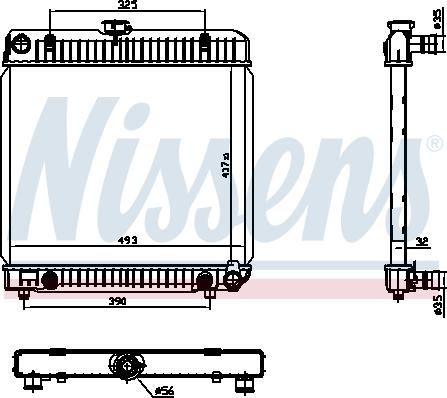 Nissens 62740 - Радиатор, охлаждане на двигателя vvparts.bg