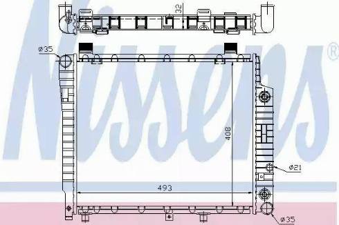 Nissens 62755A - Радиатор, охлаждане на двигателя vvparts.bg