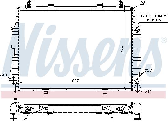 Nissens 62716A - Радиатор, охлаждане на двигателя vvparts.bg