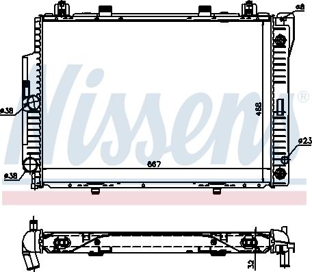 Nissens 62713A - Радиатор, охлаждане на двигателя vvparts.bg