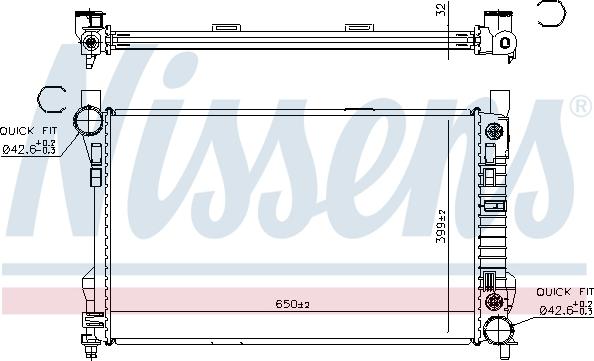 Nissens 62786A - Радиатор, охлаждане на двигателя vvparts.bg