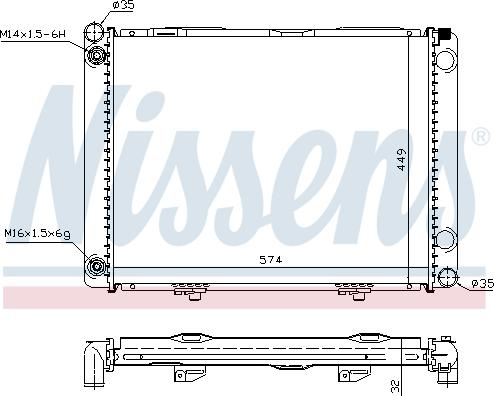 Nissens 62734A - Радиатор, охлаждане на двигателя vvparts.bg