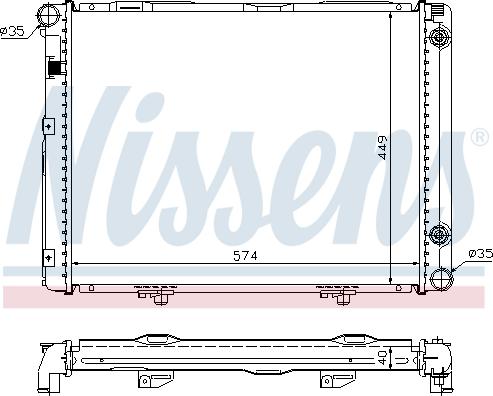 Nissens 62721A - Радиатор, охлаждане на двигателя vvparts.bg