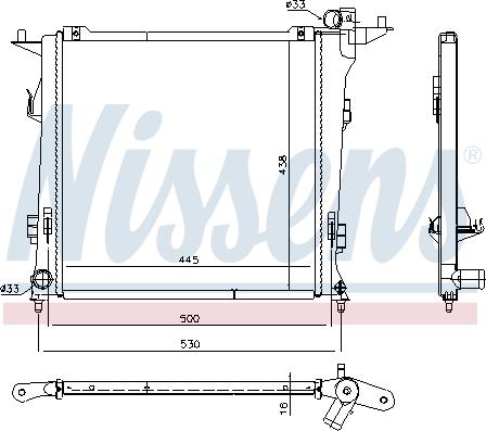 Nissens 675032 - Радиатор, охлаждане на двигателя vvparts.bg