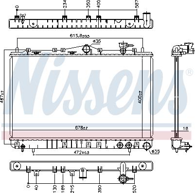 Nissens 67006 - Радиатор, охлаждане на двигателя vvparts.bg