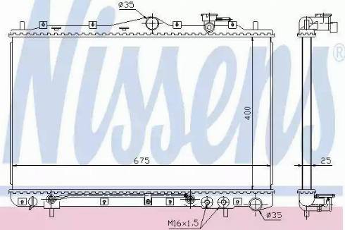 Nissens 67007 - Радиатор, охлаждане на двигателя vvparts.bg