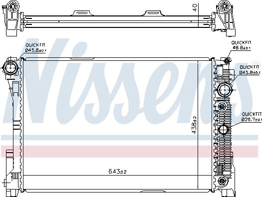 Nissens 67162 - Радиатор, охлаждане на двигателя vvparts.bg