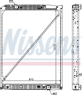 Nissens 67189 - Радиатор, охлаждане на двигателя vvparts.bg