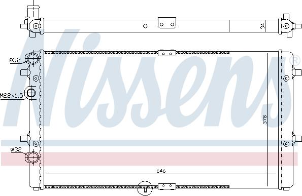 Nissens 690811 - Радиатор, охлаждане на двигателя vvparts.bg