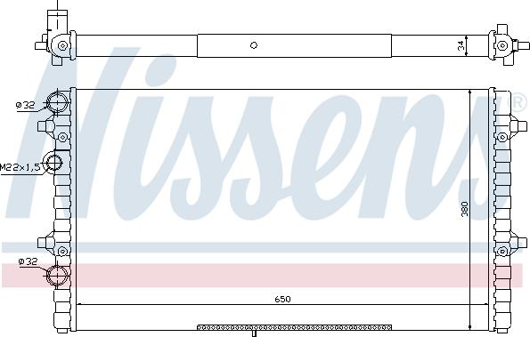 Nissens 67302 - Радиатор, охлаждане на двигателя vvparts.bg