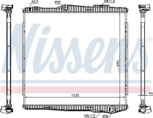 Nissens 672900 - Радиатор, охлаждане на двигателя vvparts.bg