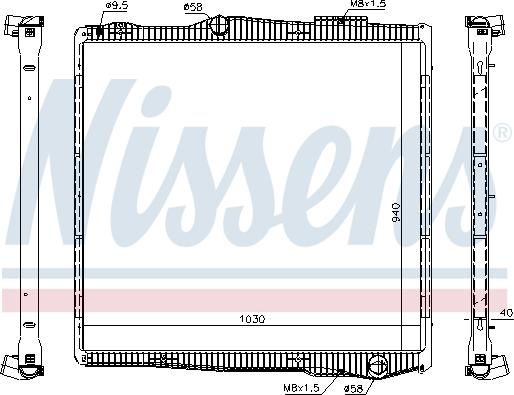 Nissens 67290 - Радиатор, охлаждане на двигателя vvparts.bg