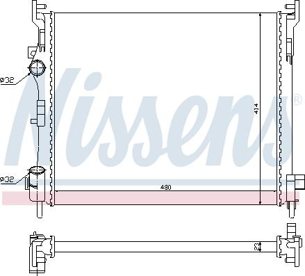 Nissens 67246 - Радиатор, охлаждане на двигателя vvparts.bg