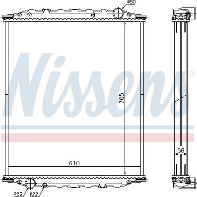 Nissens 672200 - Радиатор, охлаждане на двигателя vvparts.bg