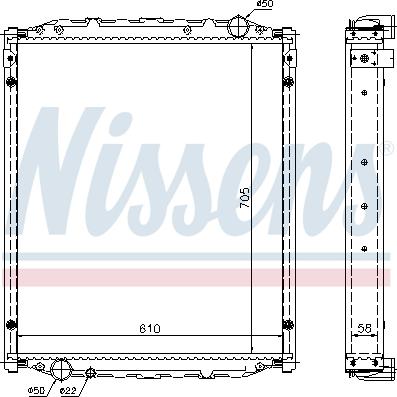 Nissens 67220A - Радиатор, охлаждане на двигателя vvparts.bg