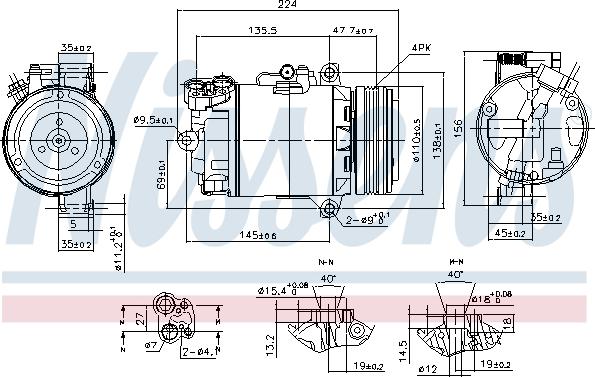 Nissens 89483 - Компресор, климатизация vvparts.bg