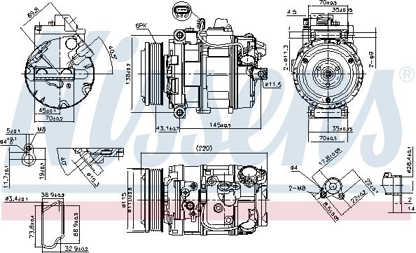 Nissens 89599 - Компресор, климатизация vvparts.bg