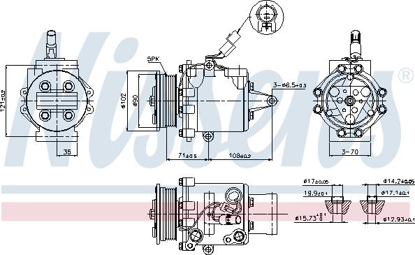 Nissens 89591 - Компресор, климатизация vvparts.bg