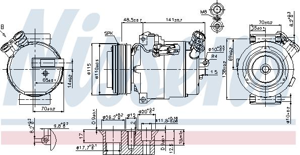 Nissens 89592 - Компресор, климатизация vvparts.bg