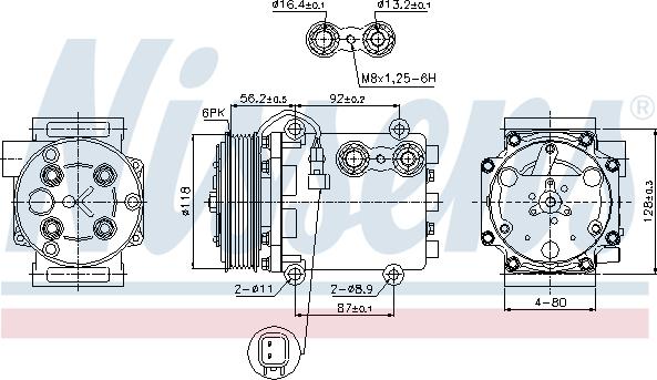 Nissens 89551 - Компресор, климатизация vvparts.bg