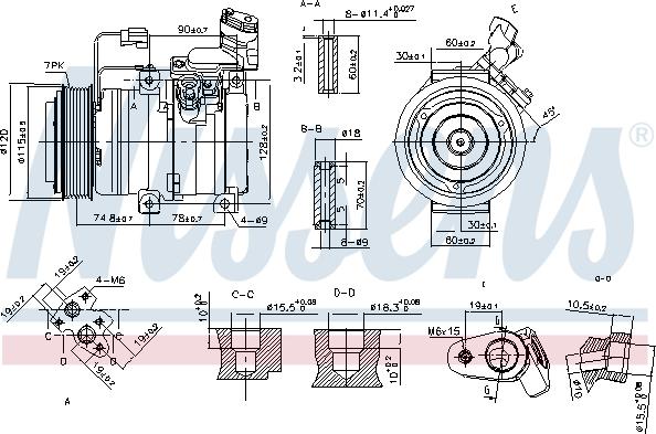 Nissens 89586 - Компресор, климатизация vvparts.bg