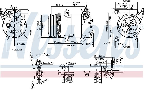 Nissens 89571 - Компресор, климатизация vvparts.bg