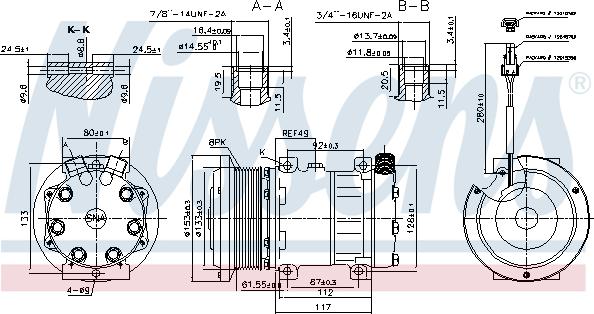 Nissens 89640 - Компресор, климатизация vvparts.bg