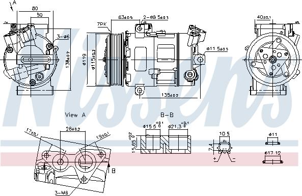 Nissens 890947 - Компресор, климатизация vvparts.bg