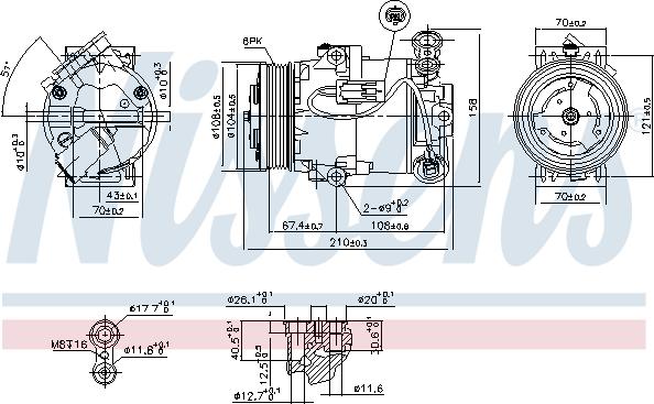 Nissens 89096 - Компресор, климатизация vvparts.bg