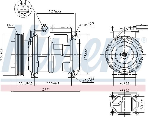 Nissens 89097 - Компресор, климатизация vvparts.bg