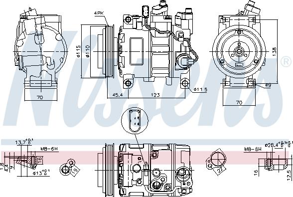 Nissens 89049 - Компресор, климатизация vvparts.bg