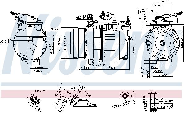 Nissens 890419 - Компресор, климатизация vvparts.bg