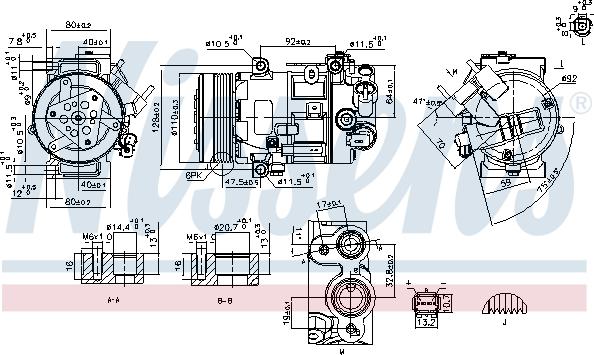 Nissens 890420 - Компресор, климатизация vvparts.bg