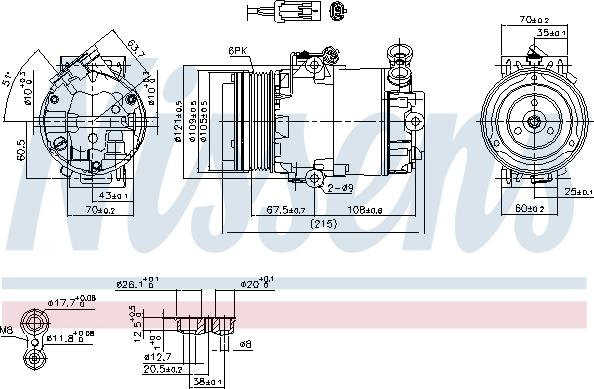 Nissens 89042 - Компресор, климатизация vvparts.bg