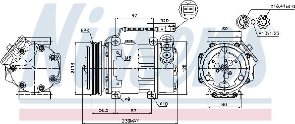 Nissens 89047 - Компресор, климатизация vvparts.bg