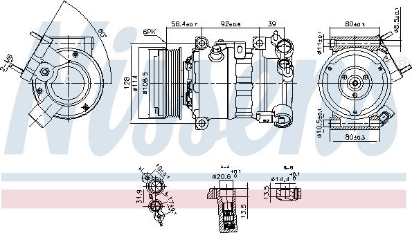 Nissens 890599 - Компресор, климатизация vvparts.bg